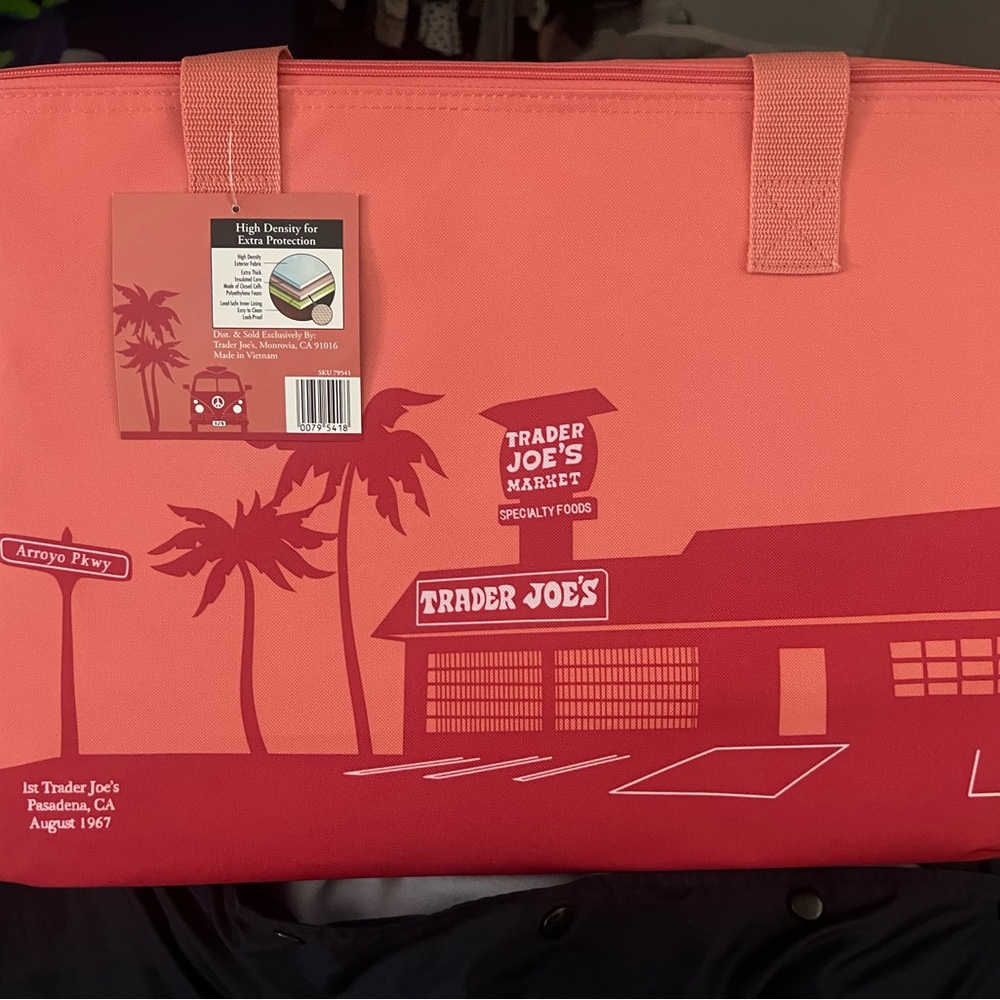Trader Joe's Red Insulated Tote Bag